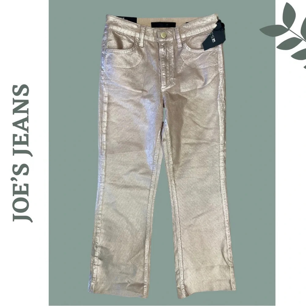 Joe’s Jeans  The Callie High Rise Cropped Bootcut Coated Color Daydream Size 26